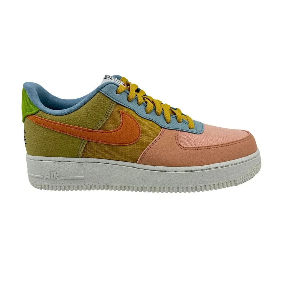 Nike Air Force 1 '07 LV8 Sanded Gold Hot Curry Mens Size 9.5 Athletic Sneaker